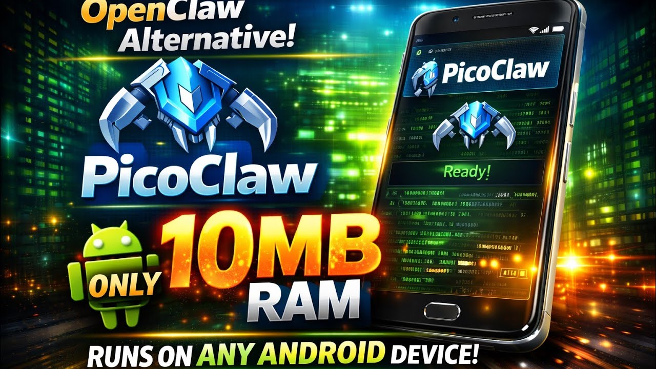 PicoClaw 🔥 OpenClaw Alternative | Only 10MB RAM 😱 Run on Any Android Device!
