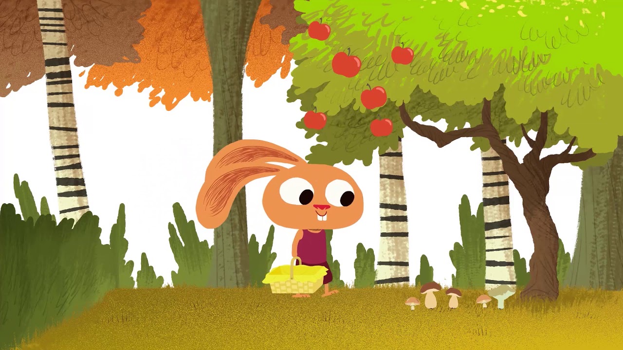 Mister Rabbit.  The Mushrooms. Children's Animation Series