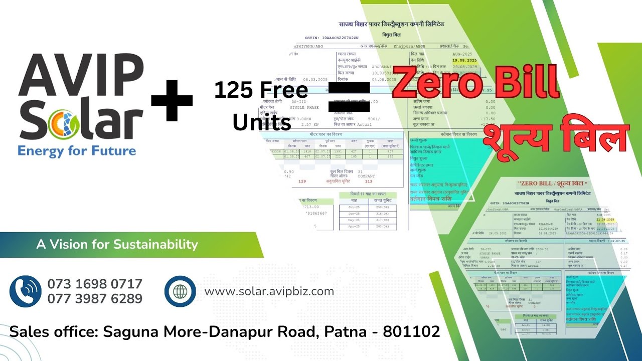 Zero Electricity Bill with AVIP Solar