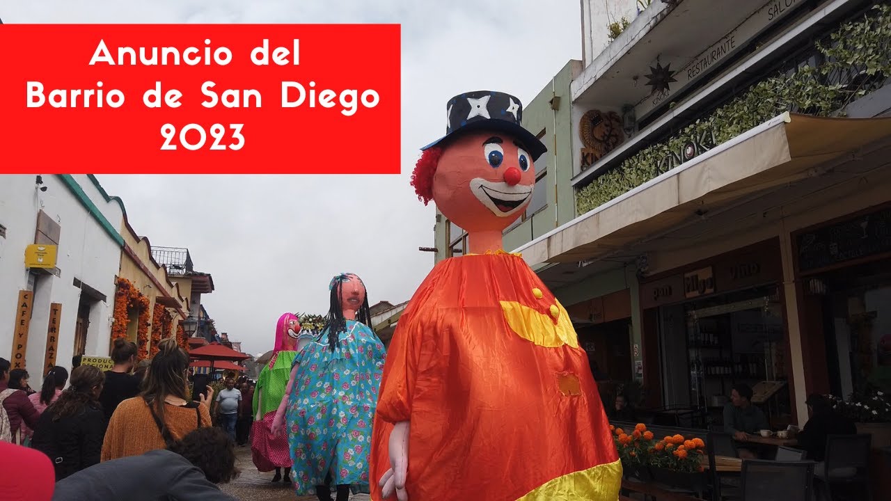 San Cristóbal de las Casas - Anuncio del Barrio de San Diego 2023 - Desfile