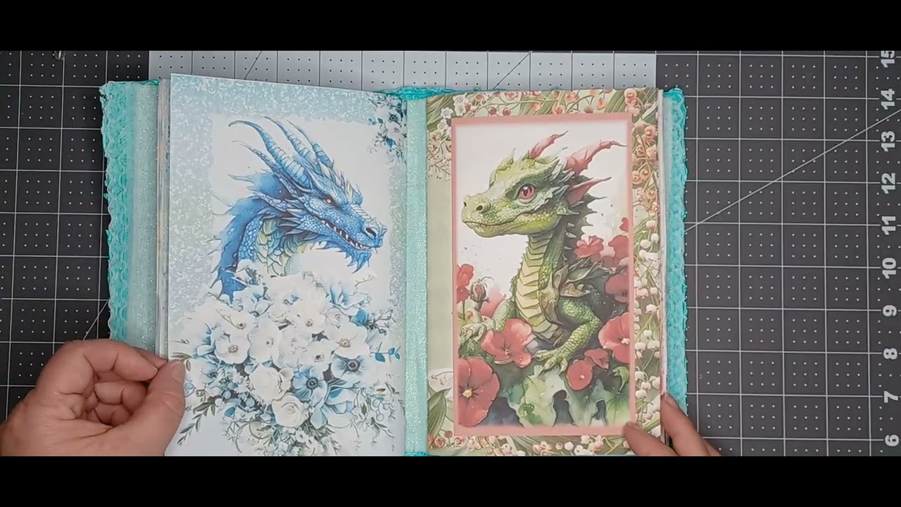 Junk Journal Flip Through: Life of Dragons Themed Junk Journal • Sculpted Dragon Eye Cover