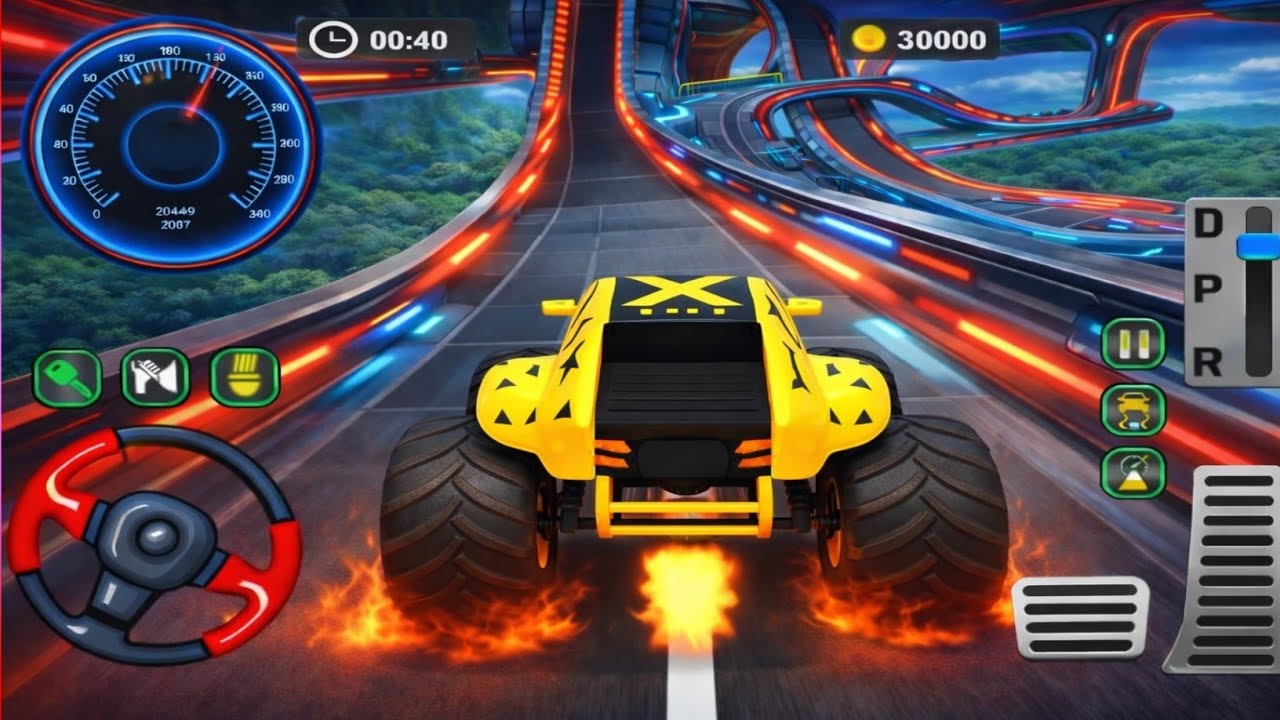Monster Truck Mega Ramp Impossible Driver - Monster Truck Mega Ramp Racing - Android Gameplay 