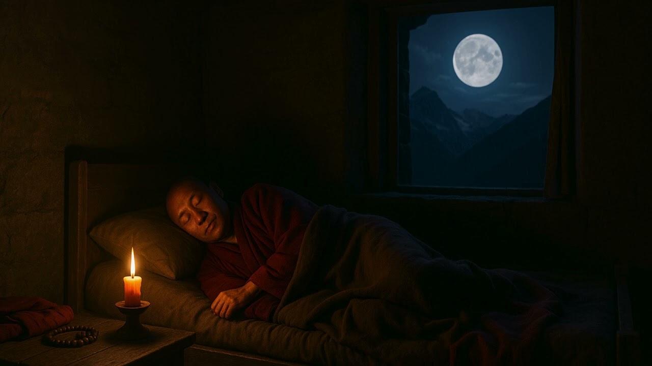 Drifting Monk Meditation • Tibetan Singing Bowls & Floating Monastic Night Ambience (No Vocals)