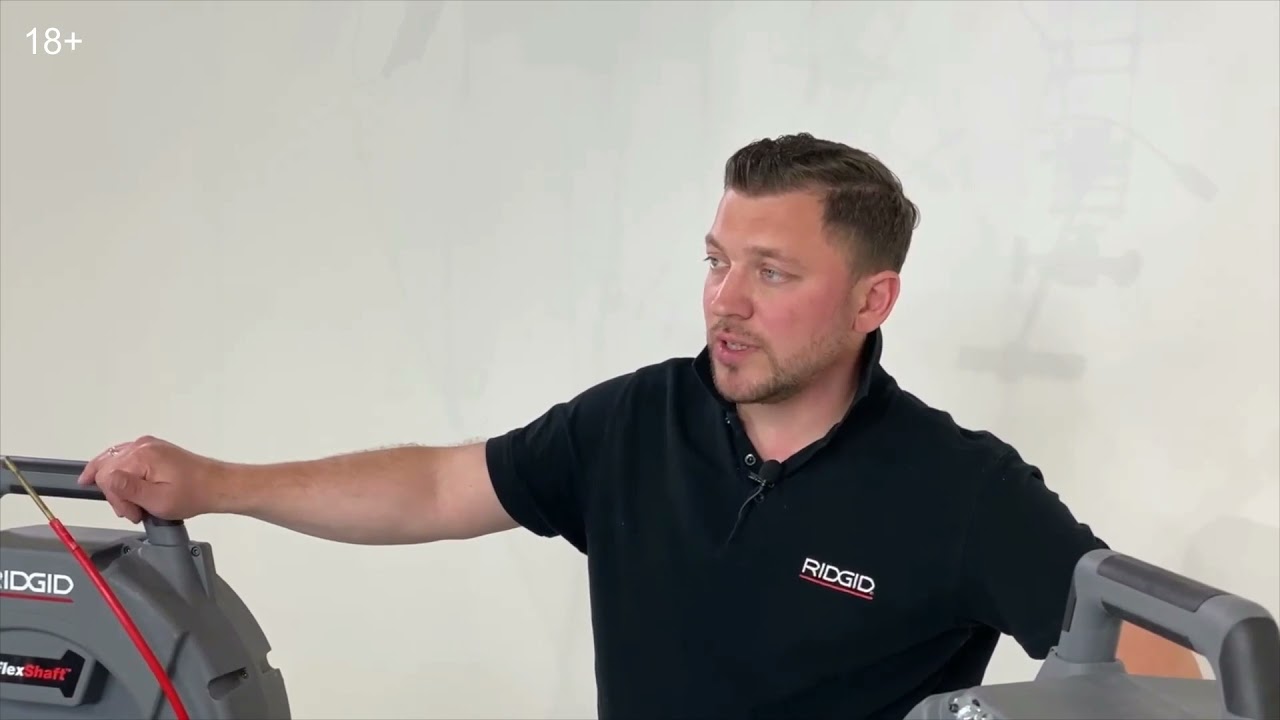 Обзор и демонстрация прочистных машин RIDGID FlexShaft для прочистки трубопроводов.