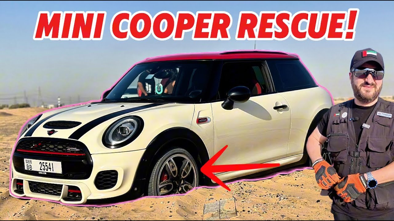 Mini Cooper застрял у дороги — спасательная операция!