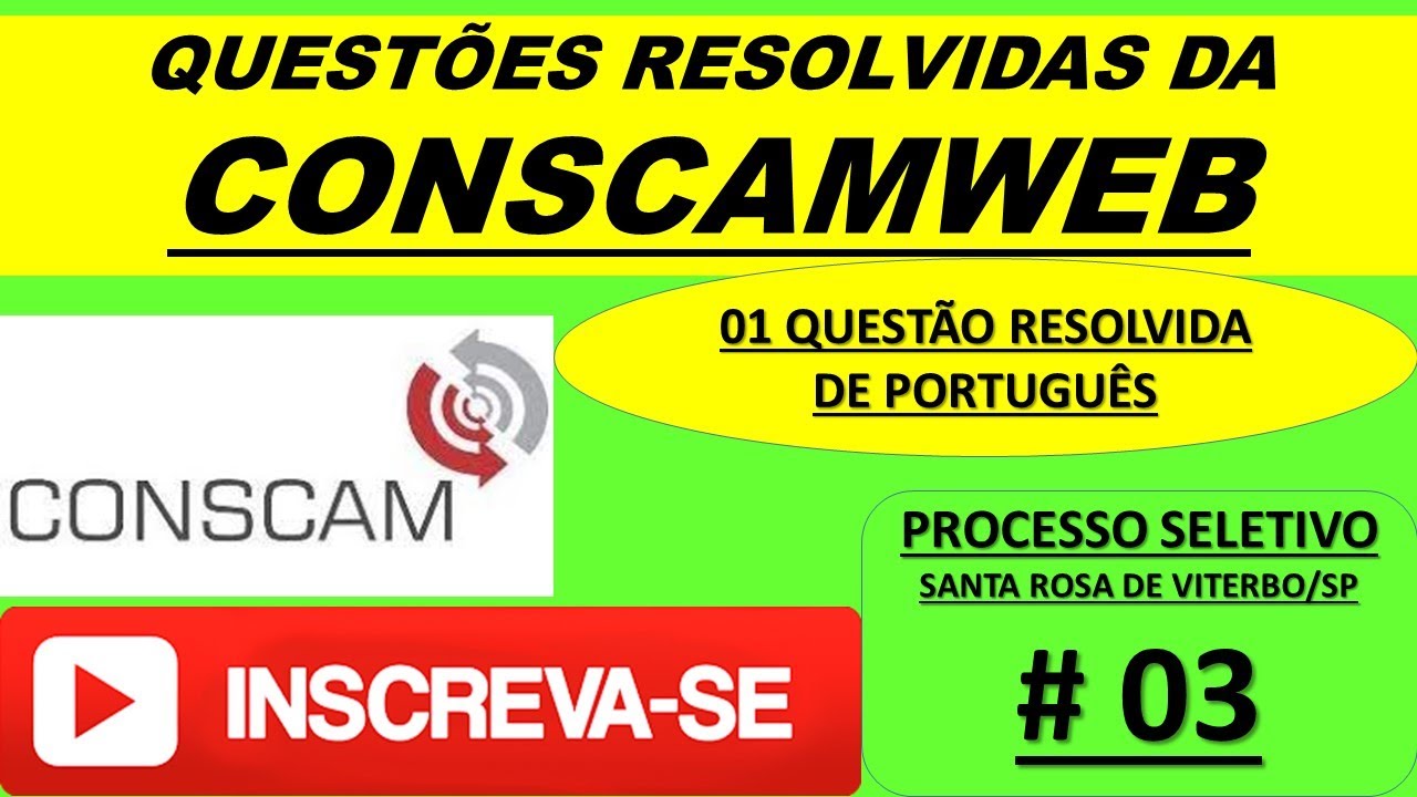 #CONSCAM#QUEST&Atilde;O#BANCA#CONSCAM#QUEST&Atilde;ORESOLVIDA#CONSCAM #PROVA#DE PORTUGU&Ecirc;S#CONSCAM-PORTUGU&Ecirc;S -