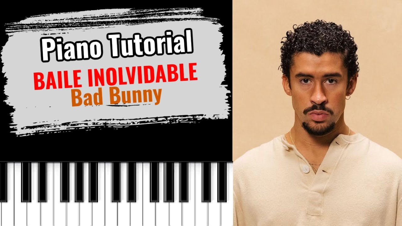 🎹BAILE INOLVIDABLE by Bad Bunny (easy piano tutorial lesson free)