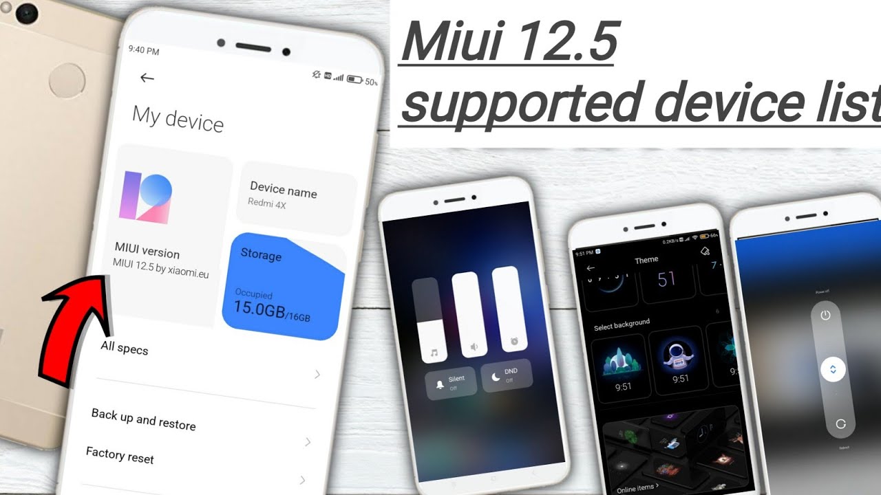 MIUI 12.5 UPDATE SUPPORTED LIST