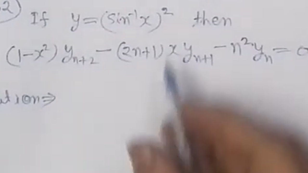 If y=(sin-1x)^2  prove that (1+x^2)yn+2-(2n+1)xyn+1-n^2yn=0