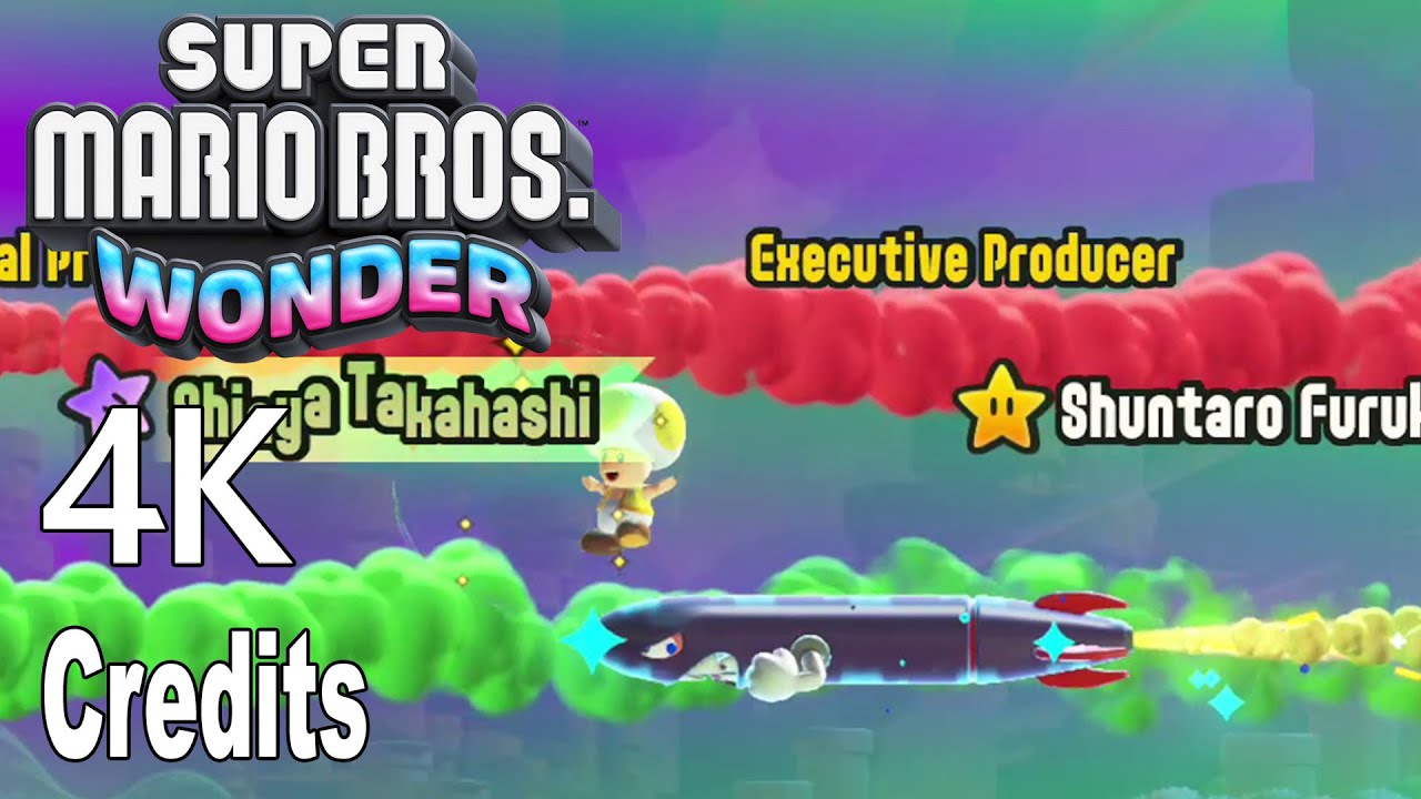 Super Mario Bros Wonder Credits 4K