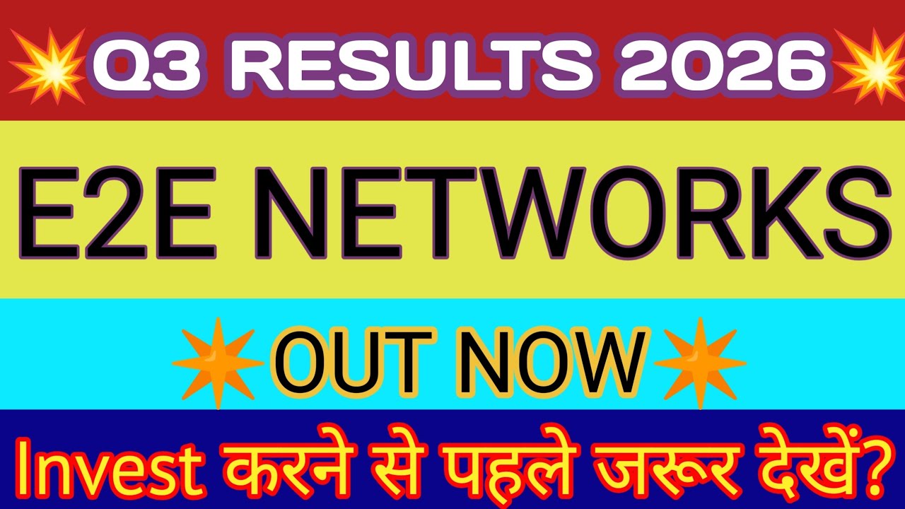 E2e Networks Q3 Results 2026 🔴E2e Networks Result 🔴E2E Networks Share Latest News🔴E2e Networks Share