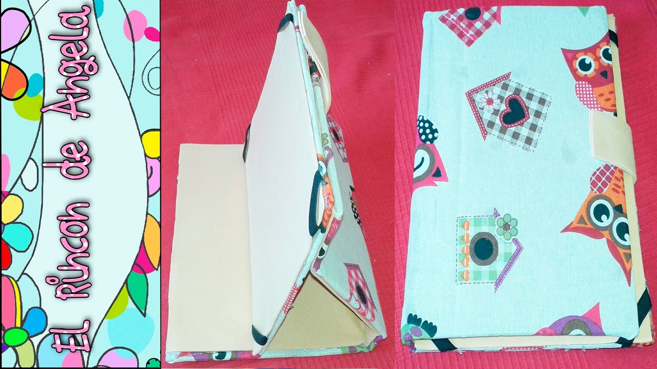 DIY Como hacer una funda para la tablet con tela y carton