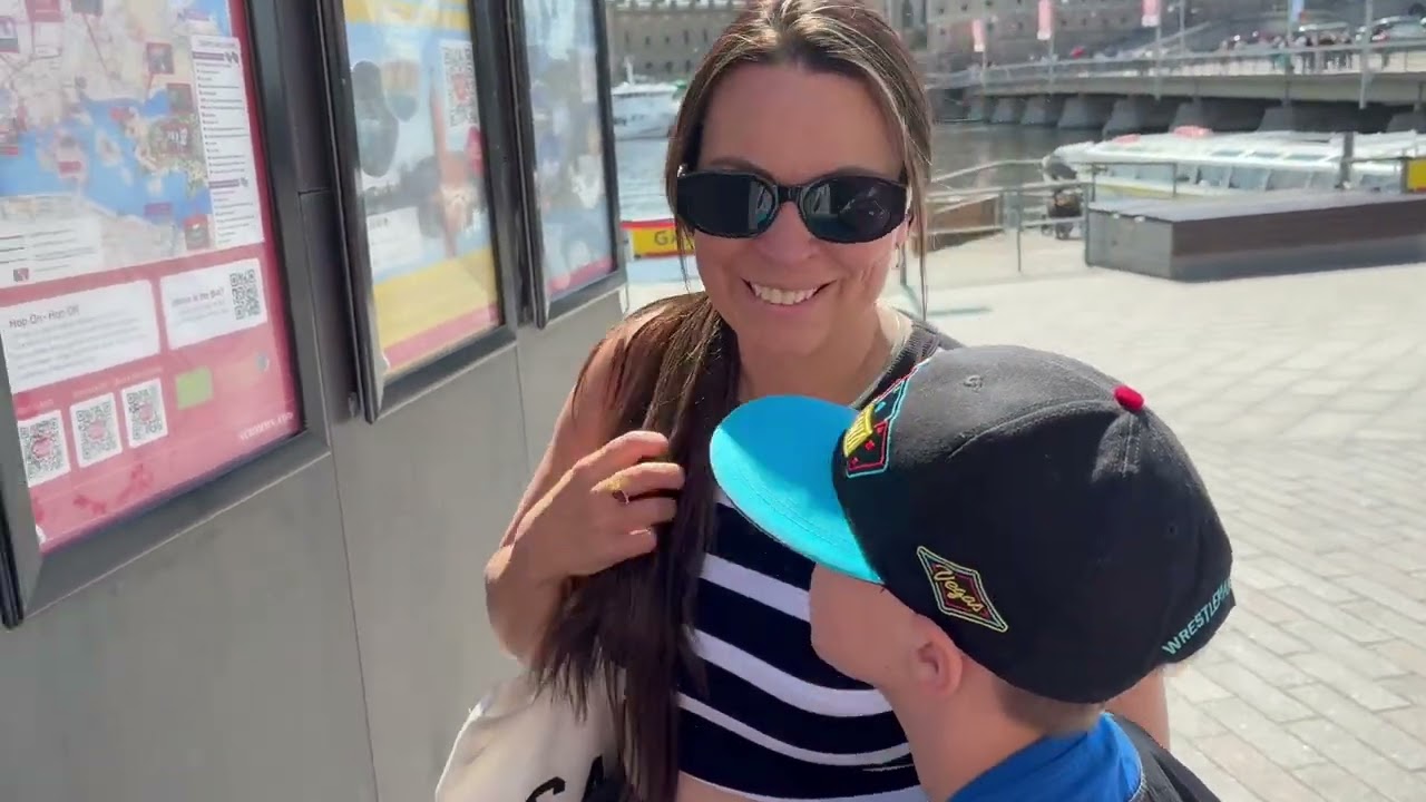 Exploring Stockholm Sweden with the hop on hop off bus tour!