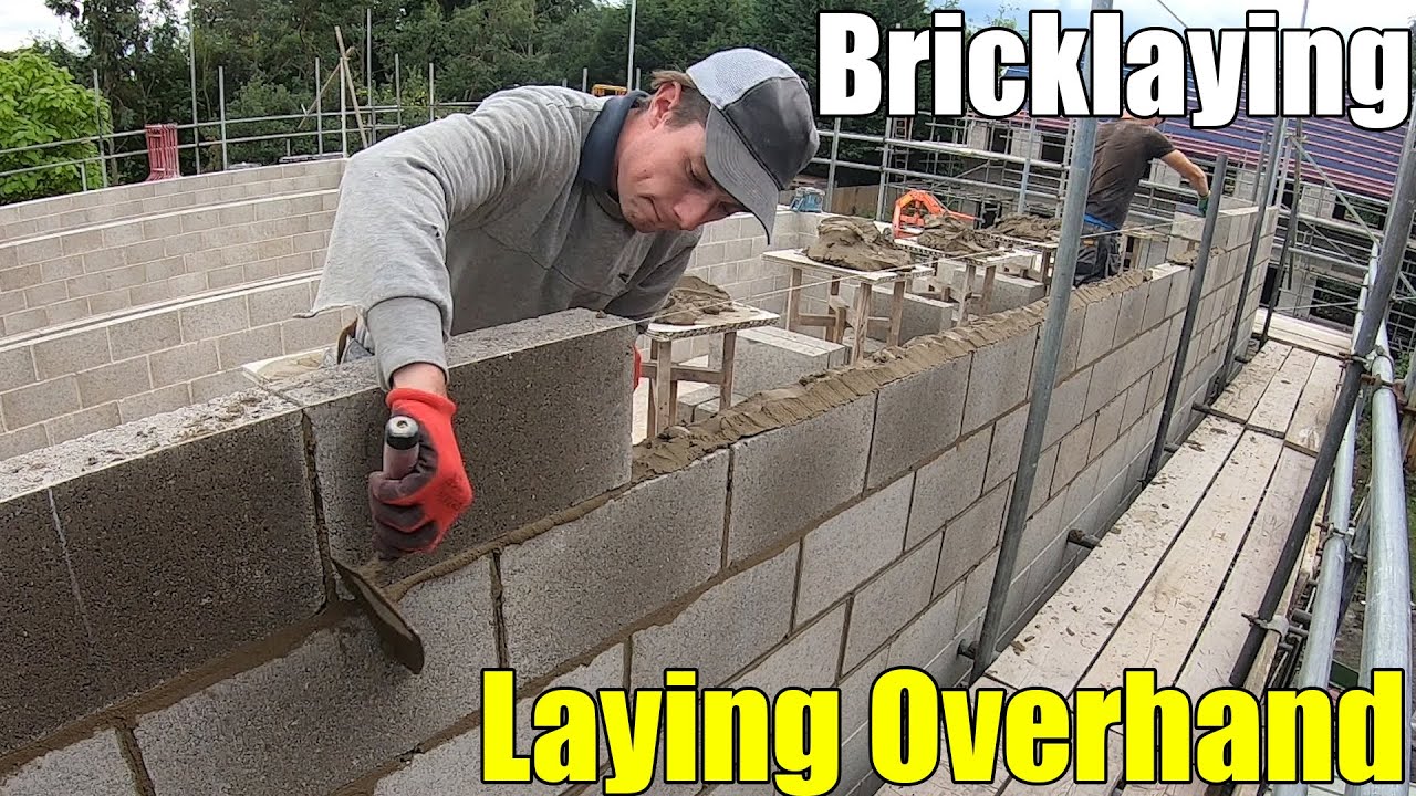 Bricklaying - Overhand Blockwork #bricklaying #building #vlog #timelapse #renovation