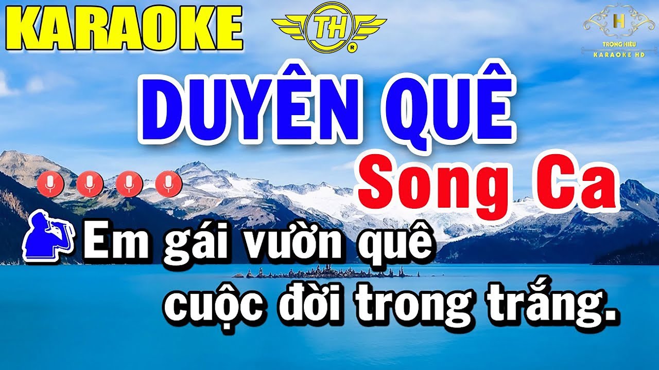 Duyên Quê Karaoke Song Ca | Beat Mới Dễ Hát Âm Thanh Chuẩn | Trọng Hiếu