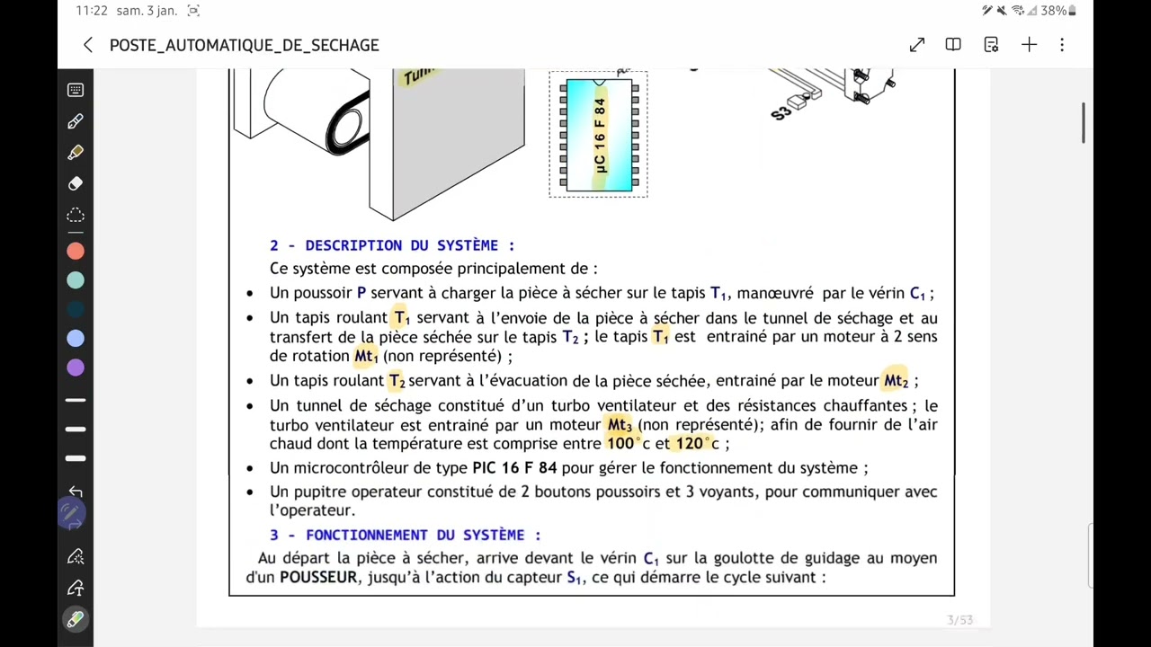 Analyse fonctionnelle Poste de séchage et d'évacuation
