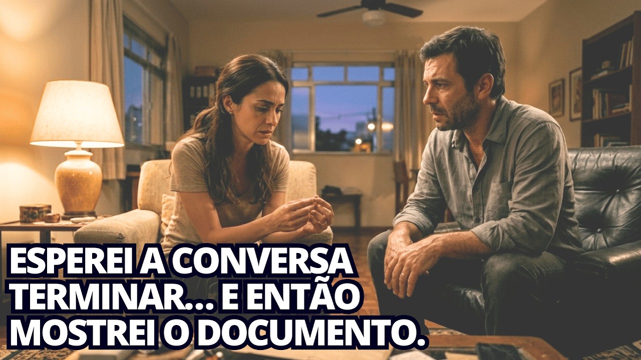 Deixei a conversa terminar antes de mostrar para minha esposa o documento que estava comigo
