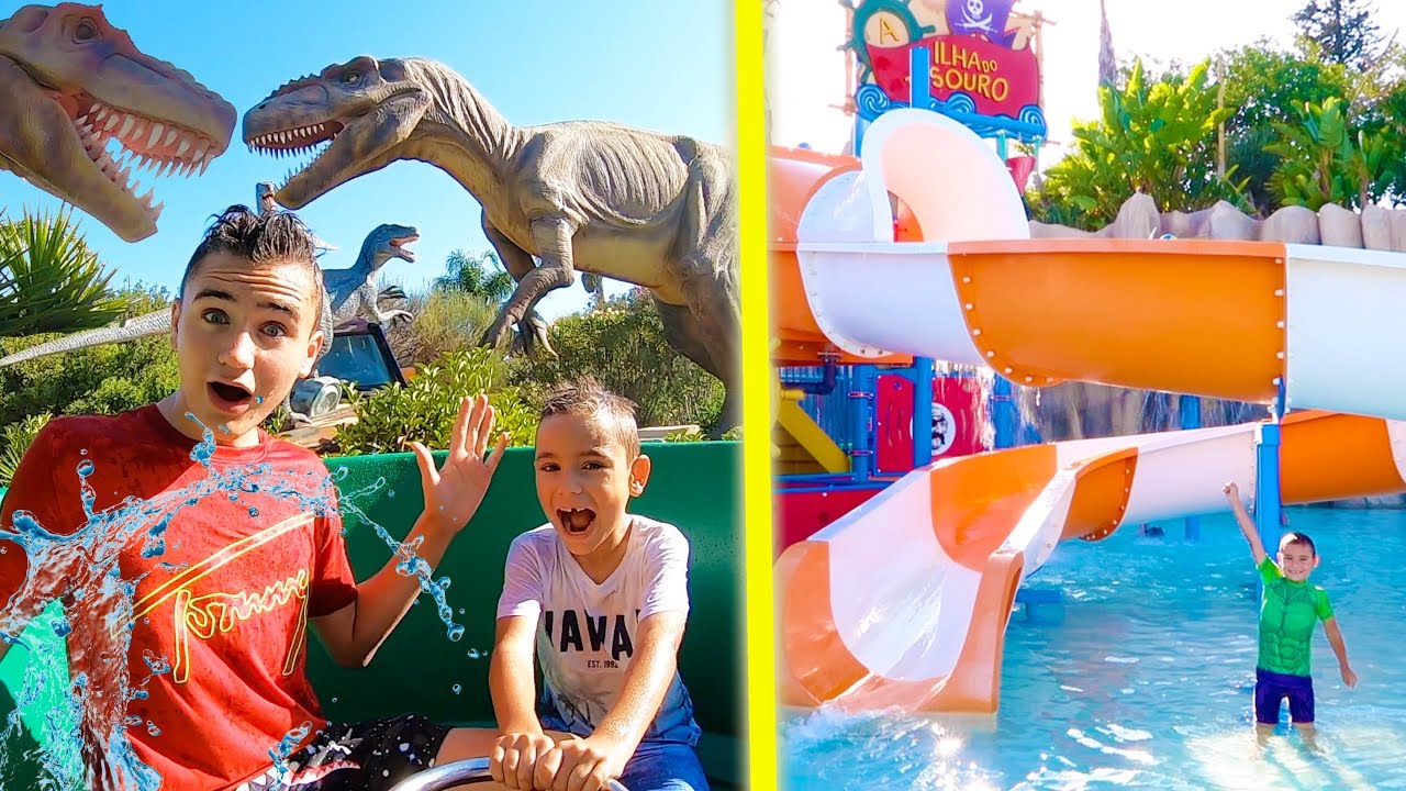100% FUN au PARC D'ATTRACTIONS AQUATIQUES ZOOMARINE ! - Dinosaures & Jurassic River