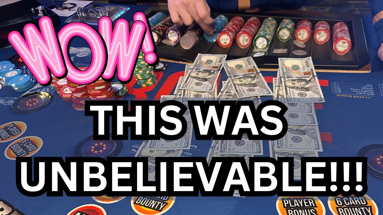 3 CARD POKER in LAS VEGAS! THIS WAS UNBELIEVABLE!!! 😳👀
