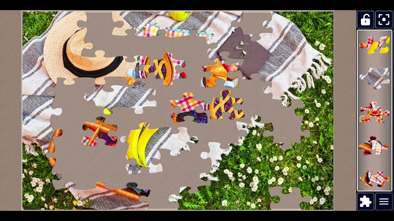 Relaxing Picnic Jigsaw Puzzle 🧩 | Satisfying Puzzle Solving Sound | Calm & Stress Relief