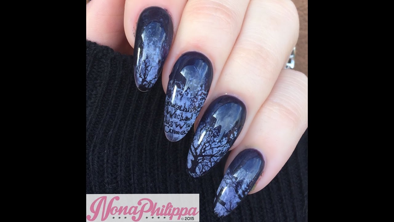 Halloween Stamping Nail Art Tutorial-Using Dixie Plates