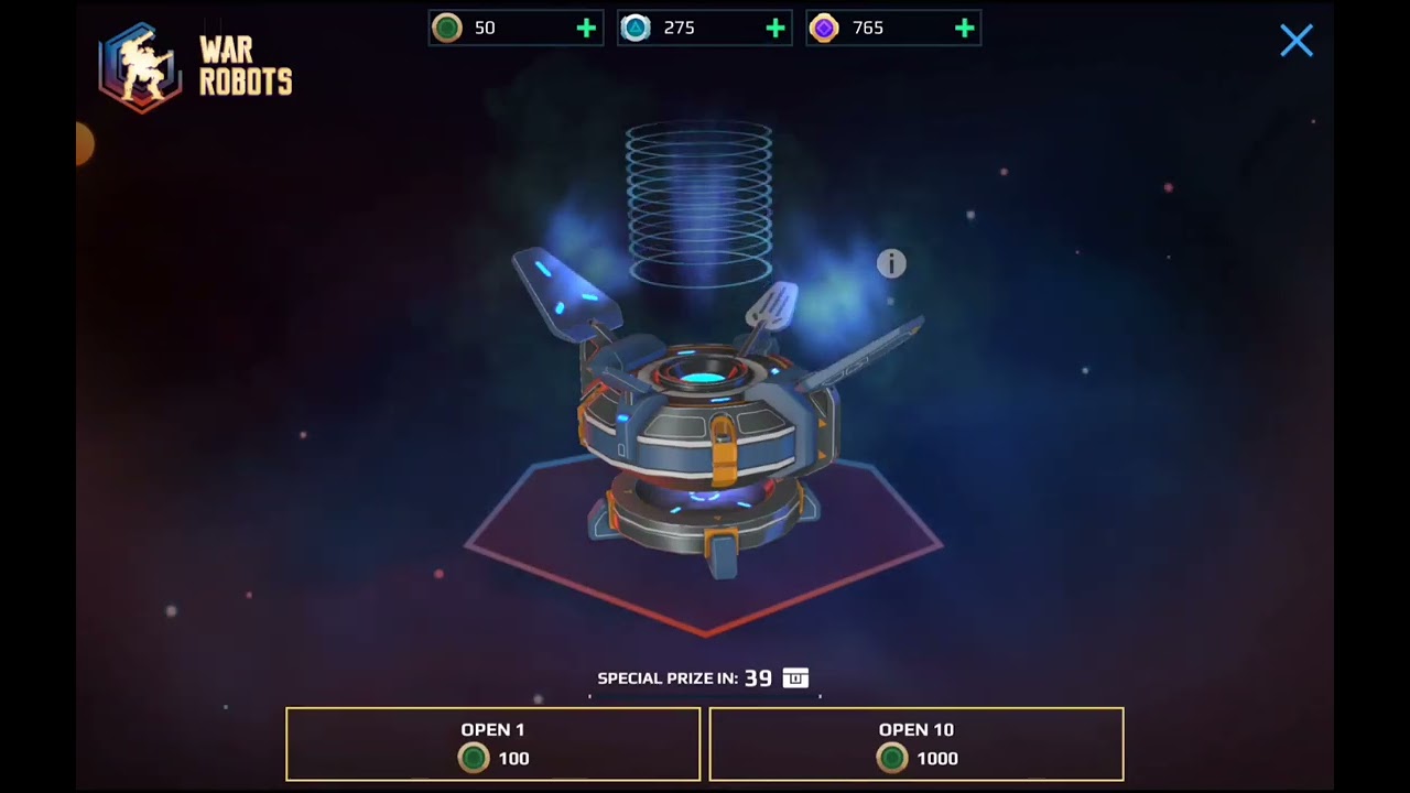 War Robots - 10x Openings of 100 Token (