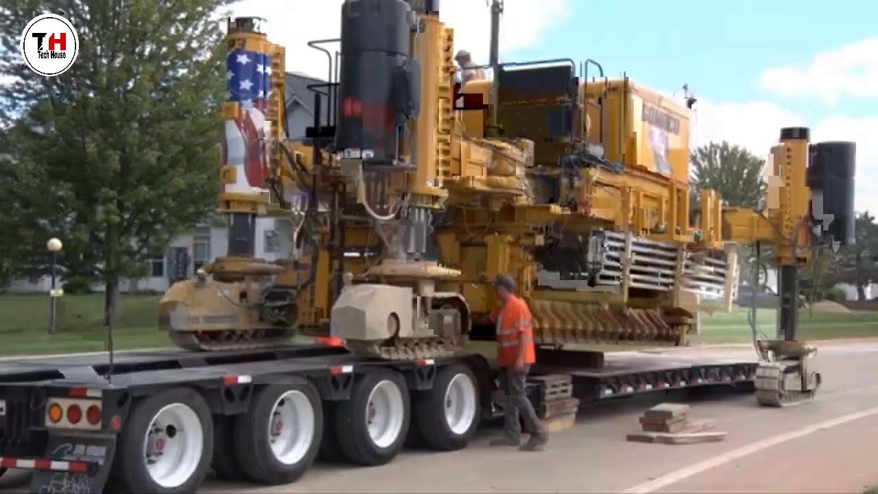 Incredible Modern Road Construction Machine  Technology - Fastest Concrete Paving Equipment Machine
