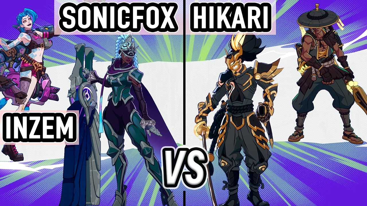 2XKO ▰ SonicFox + Inzem (Senna / Jinx) vs Hikari (Yasuo / Ekko) ▰ High Level Gameplay