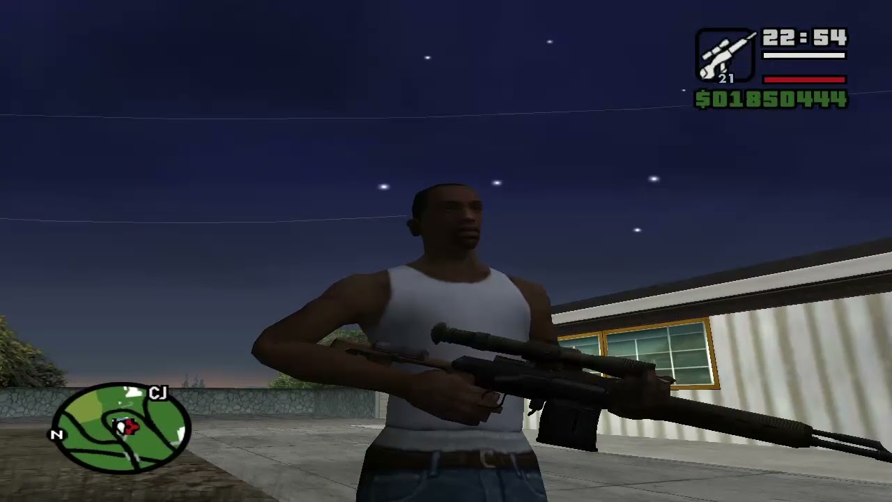 Gta San Andreas showing weapons