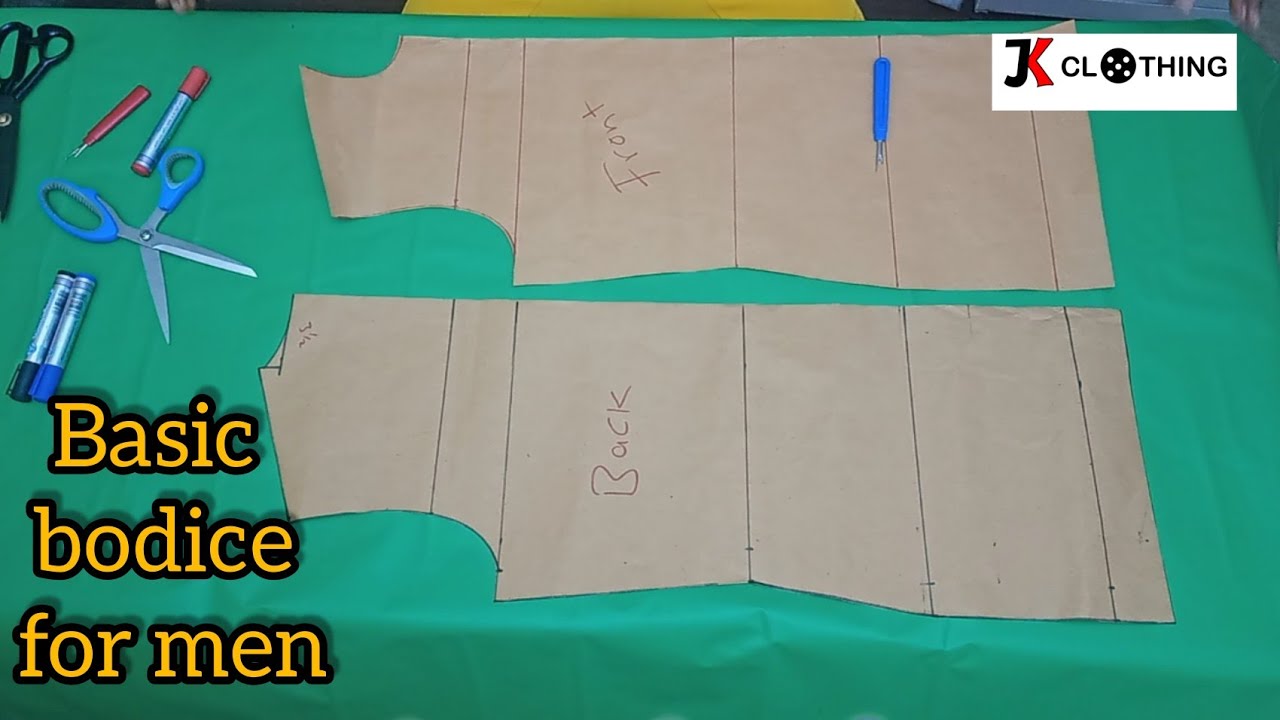 how to draft basic bodice for men