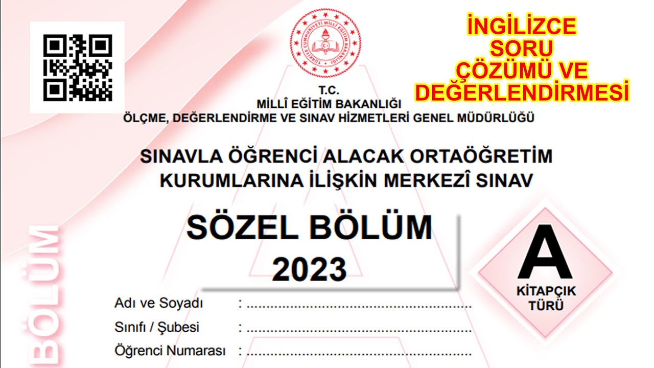 LGS 2023 İngilizce Soru ve Cevap Anahtarı #lgs2023 #2023LGS #lgssoruları lgsingilizcedeğerlendirmesi