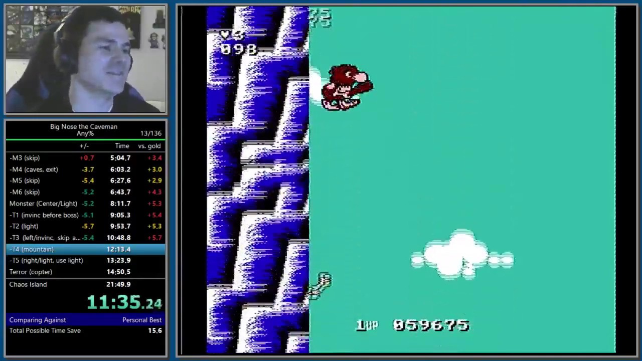 (21:36) Big Nose the Caveman any% speedrun