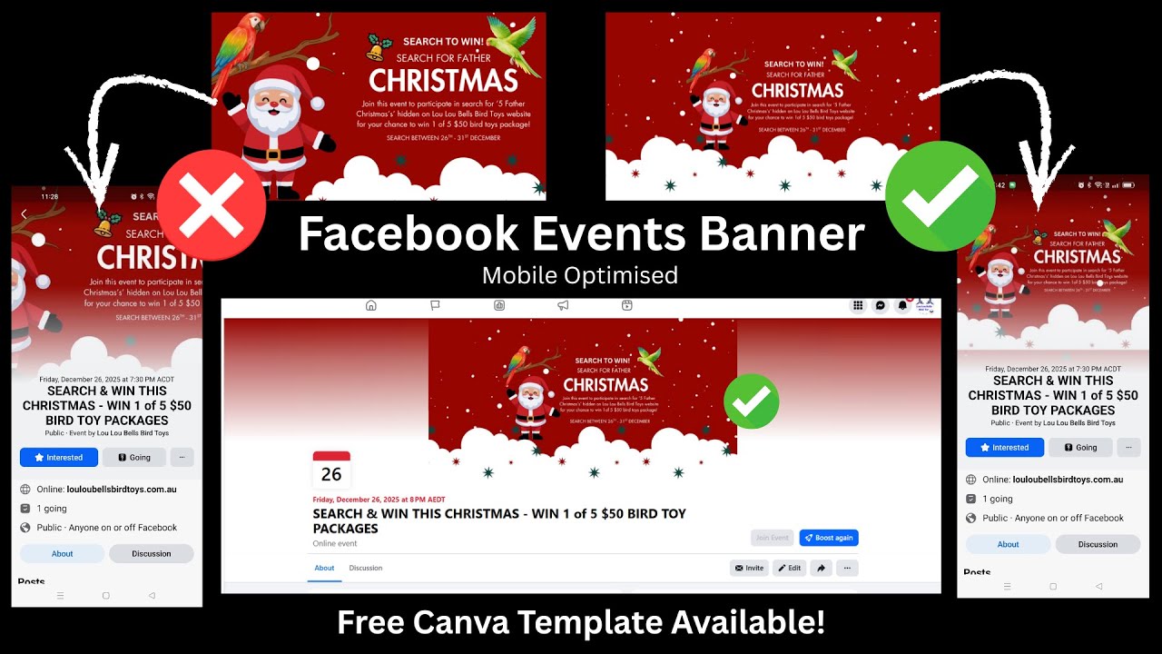 How to Design a Facebook Event Banner for Mobile | Canva Template Included #canvatutorial