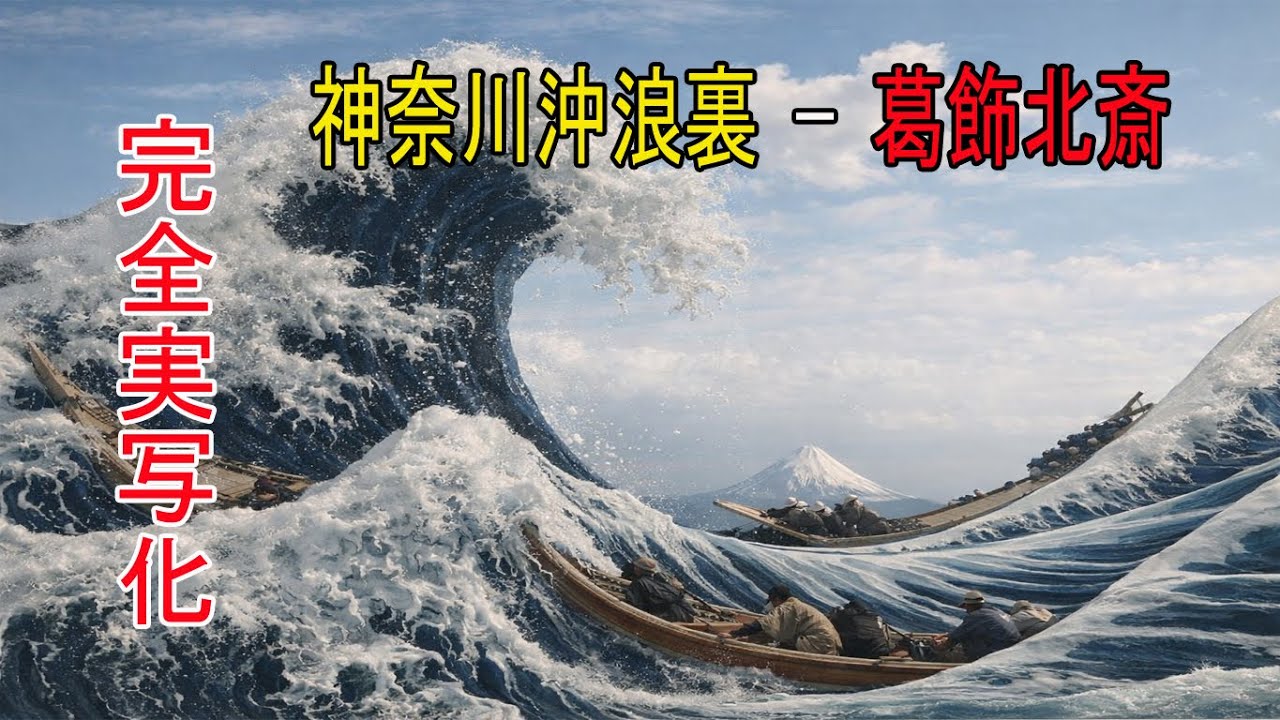 【AI完全再現】神奈川沖浪裏 — 葛飾北斎