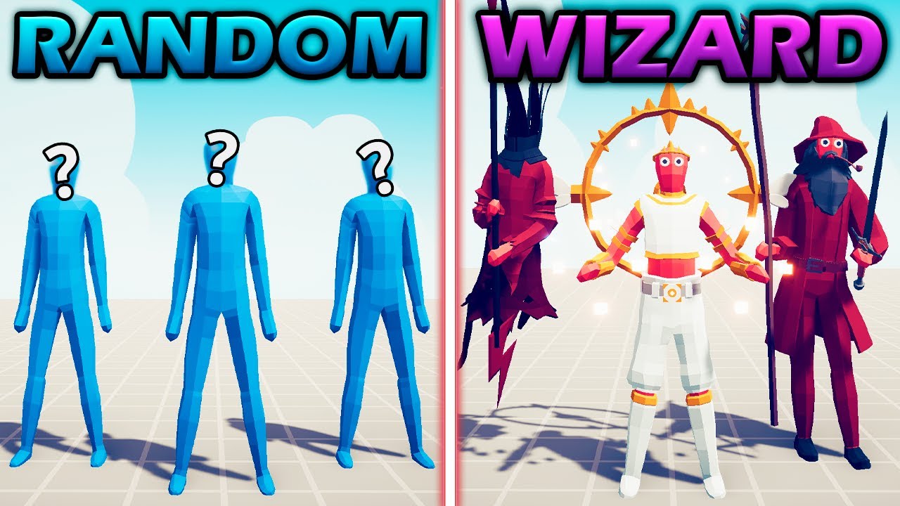 WIZARD TEAM vs RANDOM UNITS TEAM - Totally Accurate Battle Simulator | TABS