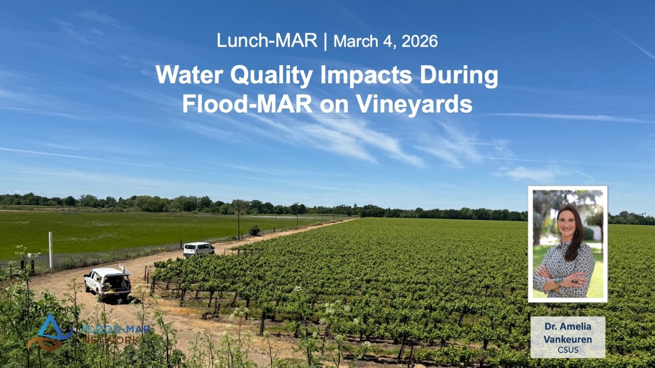 LunchMAR | Water Quality Impacts During Flood-MAR on Vineyards (Mar 2026)