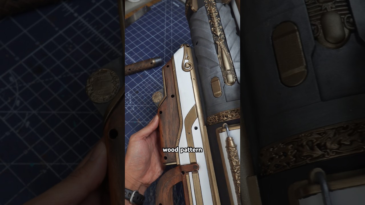 Painting a Fake Wood Pattern #shorts #destiny #cosplay