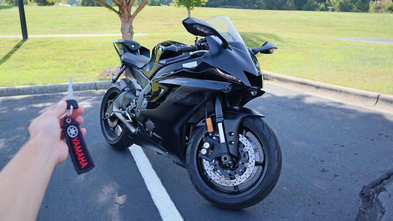(2017–2021) Yamaha YZF R6 Raven: запуск, выхлоп, тест-драйв, взгляд со стороны и обзор