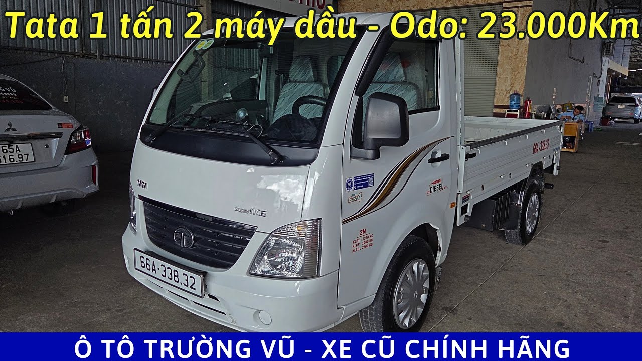 Xe tải Tata 1 tấn 2 máy dầu 2023 thùng lửng tải 1 tấn 2
