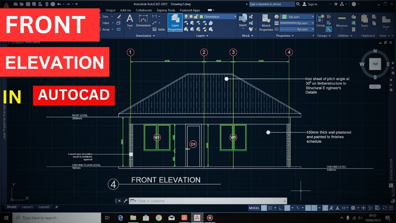 Подробный фасад в AUtoCAD @TDMC