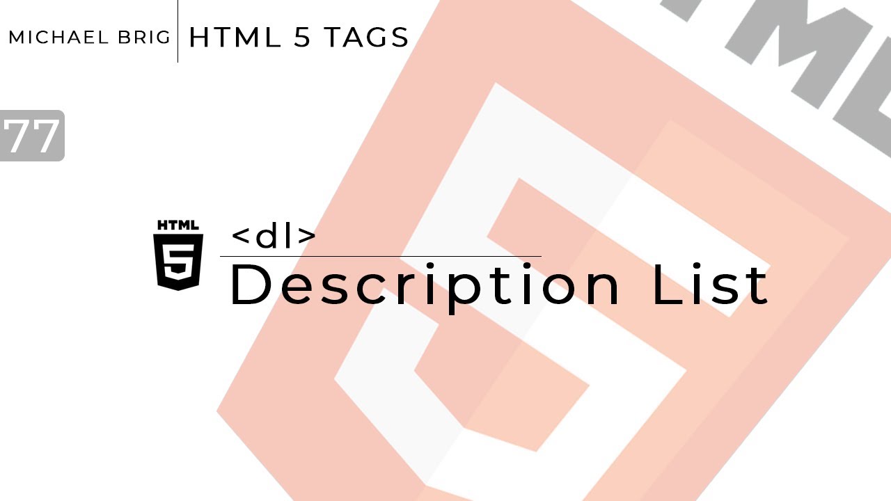 HTML Tags - Description List