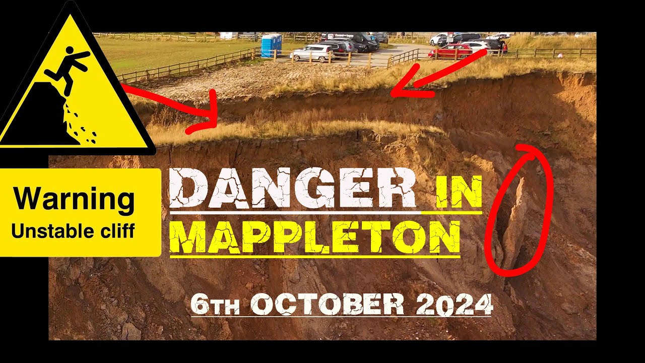 An on-going cliff collapse in Mappleton East Yorkshire #erosion #dangerous
