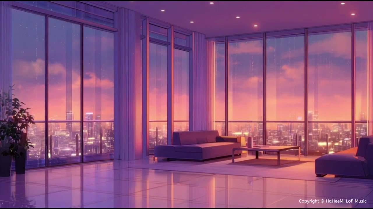 Millionaire Mindset Lofi 💎☔ Rainy Evening Living Room | Chill Jazz Hip Hop Beats to Relax & Study