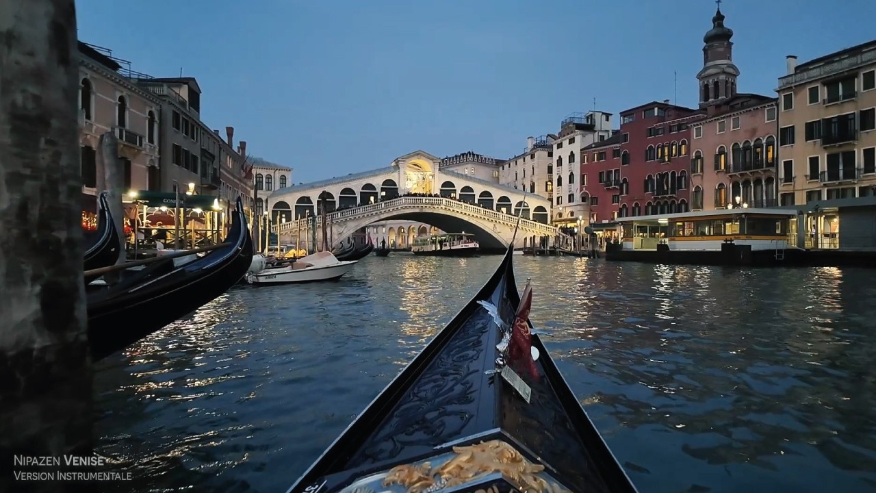 Belles vues jour & nuit de VENISE en Italie et son CARNAVAL (Musique Nipazen / version instru.)
