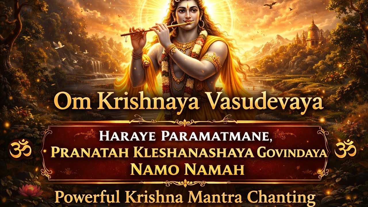 Shree Krishna Govinda Hare Murari 🙏 | 108 Times Chanting | Powerful Krishna Mantra |BhaktiMeditation