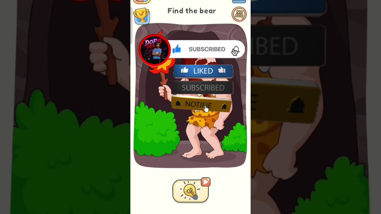 Find the bear 👻 (Delete one part Level 11) #dop5 # #gaming #cartoon #comedy #love #viral