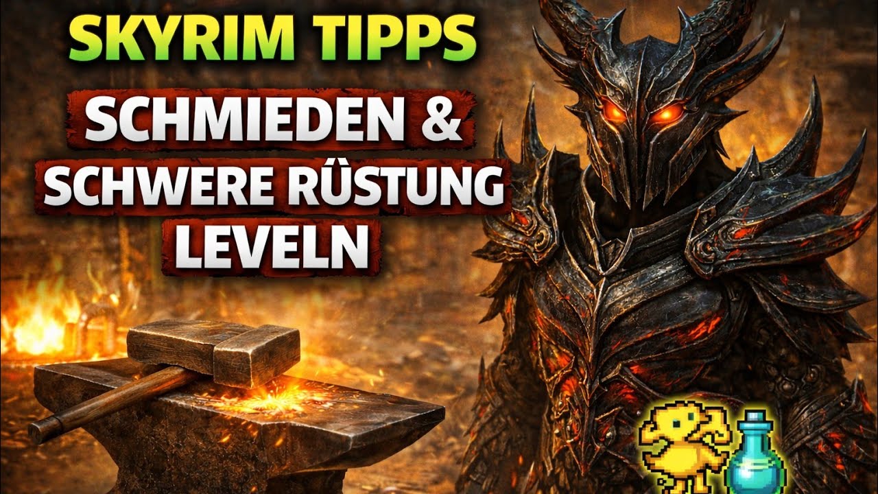 Skyrim Tipps! | Schmieden & Schwere Rüstung Leveln