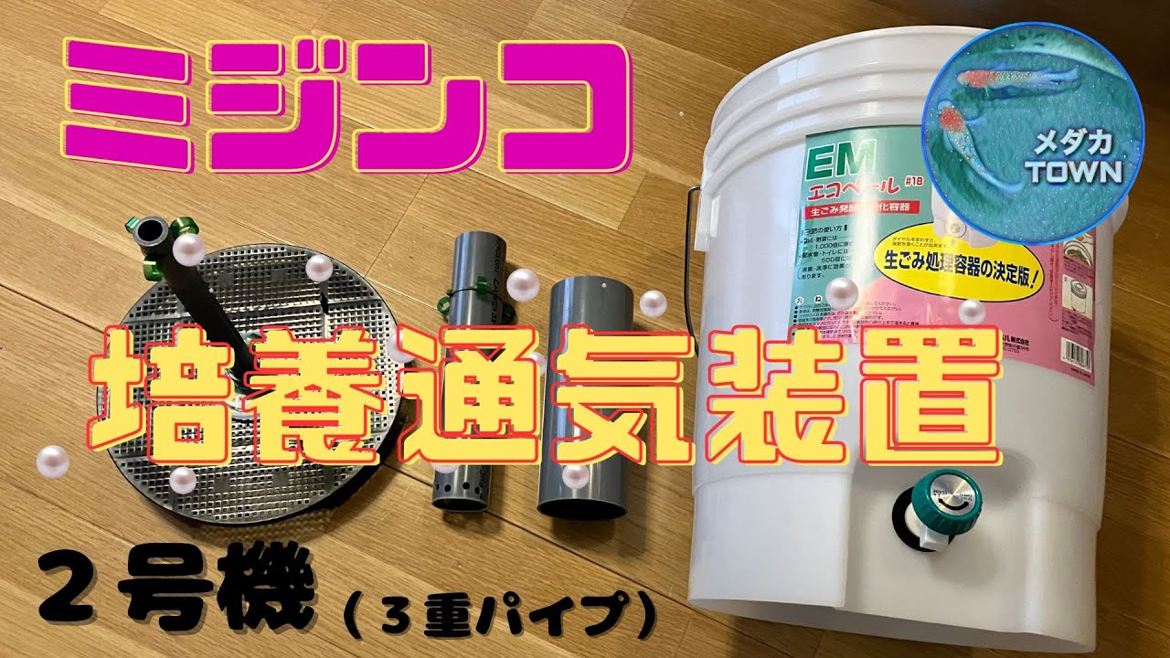 【みじんこ】ミジンコ培養装置＃２　３重パイプ式を製作