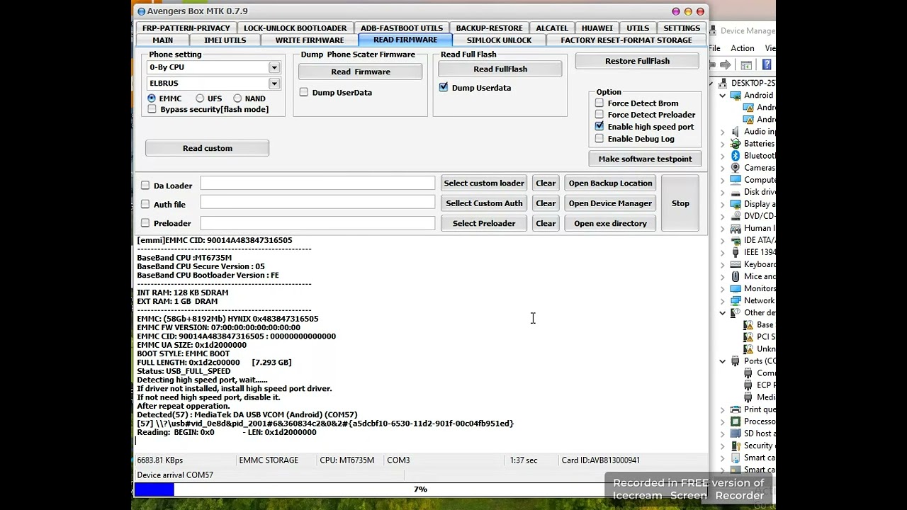 avenger android mtk calme 4g cloud frp reset read flash file decription bana kar do video upload kar