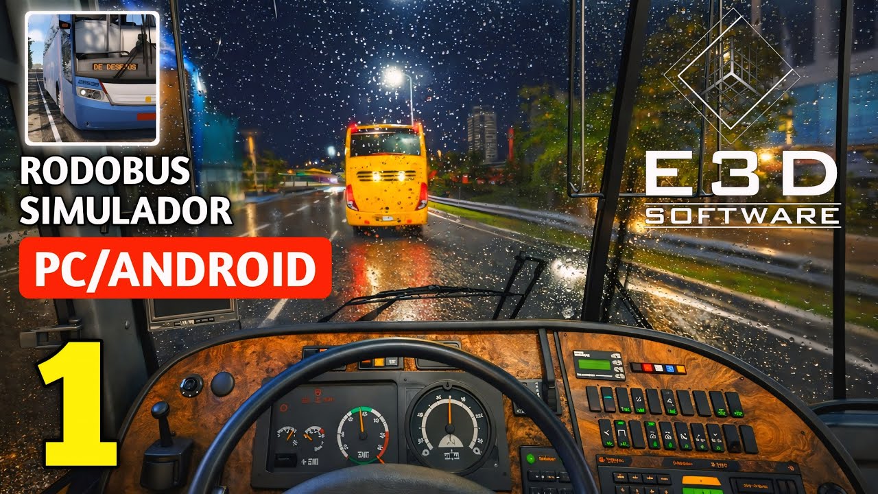 🚚FIRST GAMEPLAY! of Rodobus Simulador - Extreme Rain Drive 🏕 | Bus Gameplay